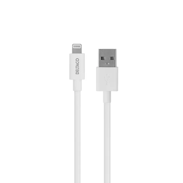 USB-A till Lightning MFi - Ladd/synkkabel 3m - Vit
