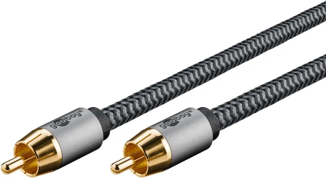 Mono RCA-kabel, 2 m Cinch kontakten (woofer, Center) > Cinch kontakten (woofer, Center)
