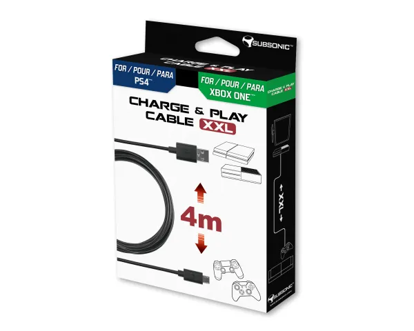 Charging cable - Wired Charging cable for wireless game controller - Sony PlayStation 4
