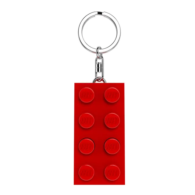 LEGO® Minifigurines™ Nyckelring Lampa 2x4 Kloss Röd