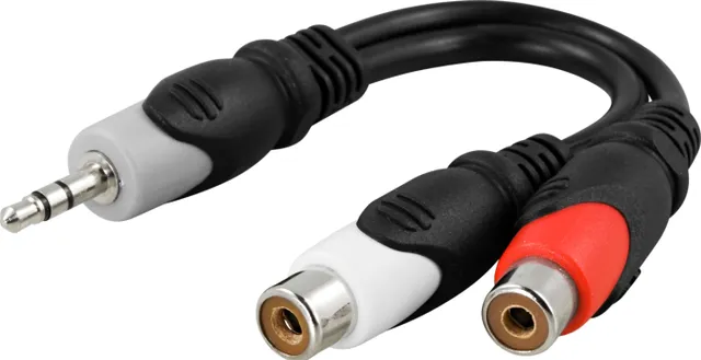 Multimedia-adapter 3,5mm ha till 2xRCA hona