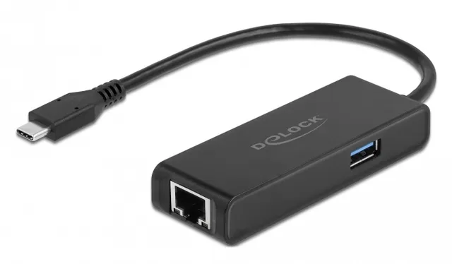 - Nätverksadapter - USB-C 3.2 Gen 1 - 2.5GBase-T x 1 + USB 3.2 Gen 1 x 1 - svart