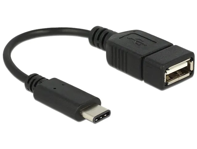 - USB-adapter - USB-C (hane) till USB (hona) - USB 2.0 - 15 cm - svart