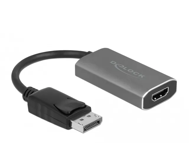 Aktiv DisplayPort 1.4 till HDMI-adapter 8K med HDR-funktion, svart