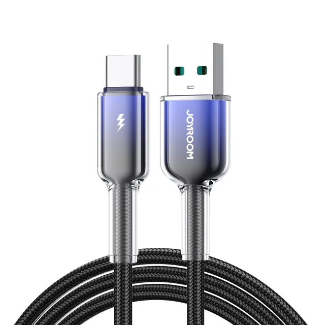 S-A42 Crystal-Clear Series 3A USB-A - USB-C cable 1.2m - black