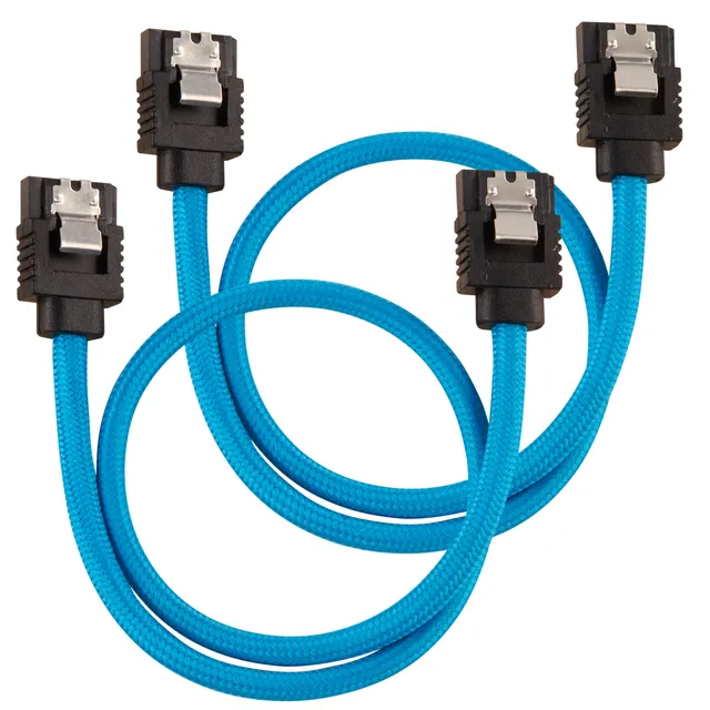 SATA-kabel Rak Blå 30cm 2-pack