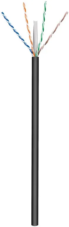 UTP-utomhuskabel Cat.6 Svart 100 m