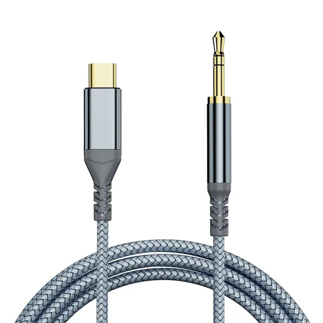 1,2 m USB-C till 3,5 mm hörlursutgång AUX-kabel