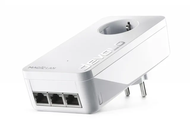 Magic 2 LAN triple - Brygga 1GbE, HomeGrid - vägginsticksbar