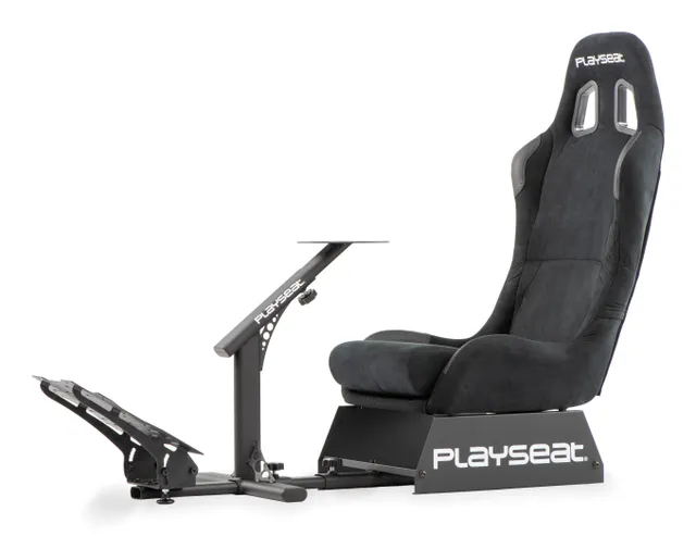 Evolution Svart Alcantara Racingcockpit för simulerad körning - Svart