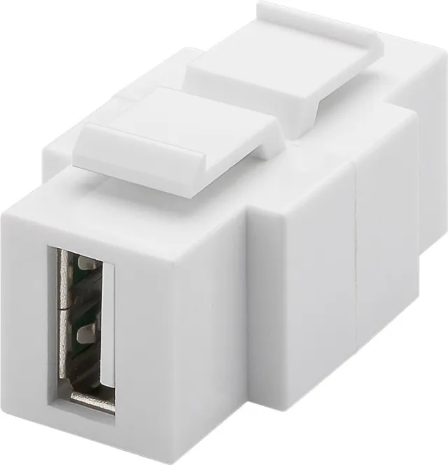 Keystone-modul, USB, kan monteras i båda ändar 16,9 mm bredd, USB 2.0-port (typ A)