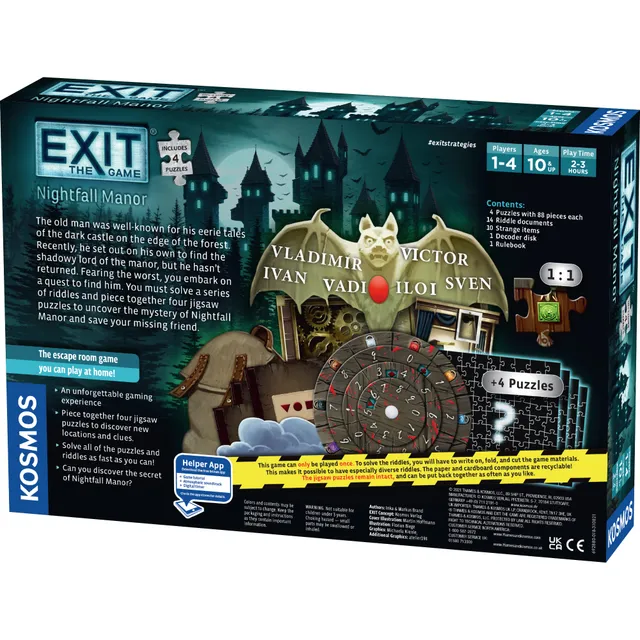Exit the Game The Nightfall Manor (Escape Puzzle)