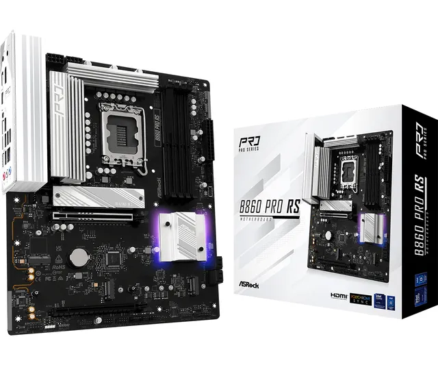 B860 Pro RS Moderkort - Intel B860 - Intel LGA1851 - DDR5 RAM - ATX