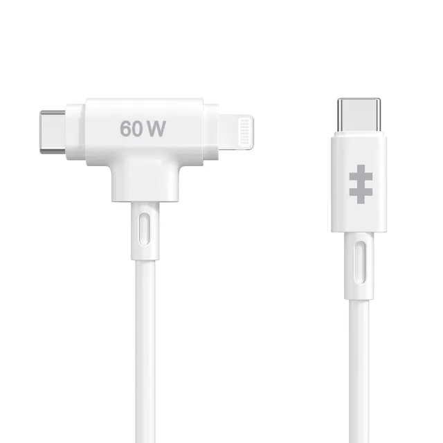 1.5m USB-C and Lightning Hybrid Silicone Cable - Vit