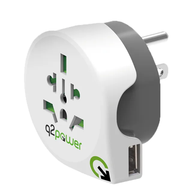 USA to Europe - power connector adaptor - NEMA 5-15 to CEE 7/4 - EU->USA