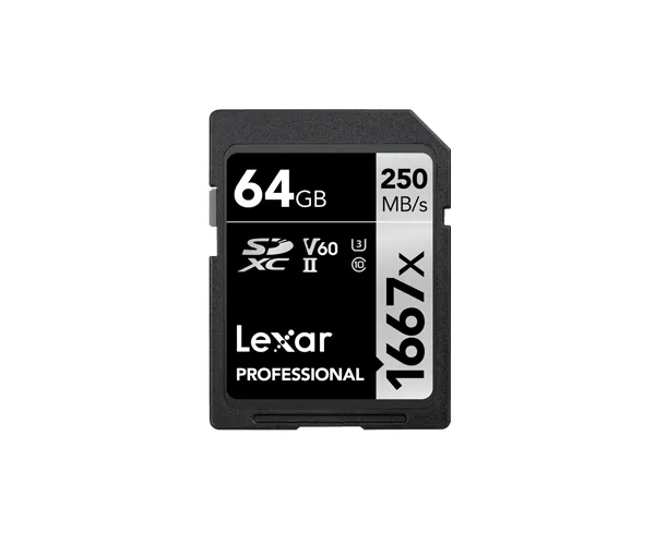 Lexar Professional - Flash-minneskort - 64 GB - Video Class V60 / UHS-II U3 / Class10 - 1667x - SDXC UHS-II