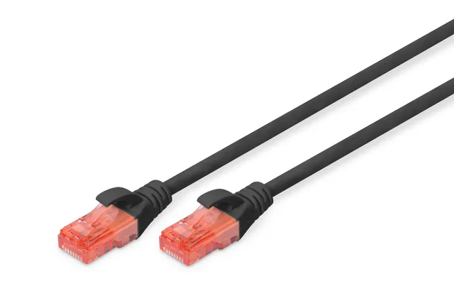 Professional patch cable - 25 cm - black - Svart - 0.25m