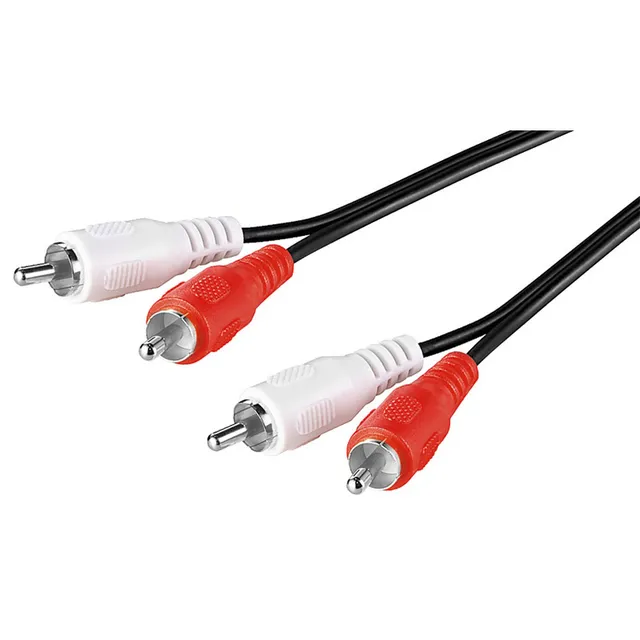 goobay AVK 128-1500 - Ljudkabel - RCA hane till RCA hane - 15 m - rund