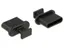 Dust Cover for USB Type-C Female - Dammskydd - svart (paket om 10)