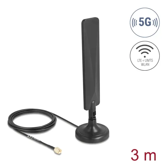 - Antenn - dipol - cellulär, Wi-Fi, IoT, Bluetooth - rundstrålande - inomhus, magnetisk montering