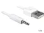 - Laddnings-/datakabel - USB (hane) till stereo mini-jack (hane) - 1 m - vit - för Apple iPod shuffle (1G, 2G)