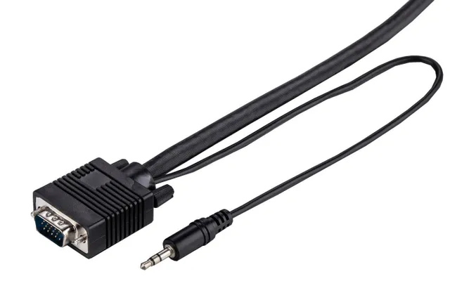 - VGA-kabel - HD-15 (VGA), minijack (hane)