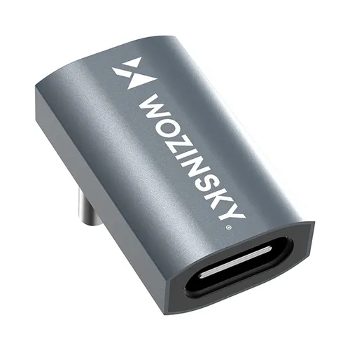 WPKF-01 USB-C - USB-C 40Gb/s 240W 8K OTG Angled Adapter - Gray