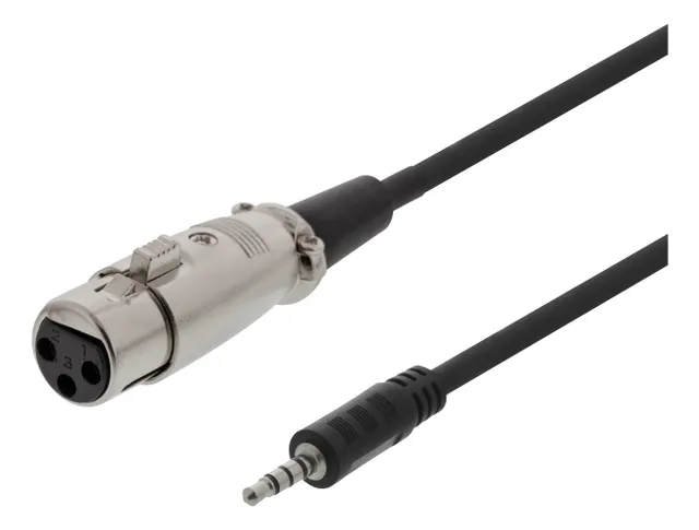 XLR Kabel till 3.5 mm 1.5 Meter, 3-pin XLR, Cisco pinout - Svart