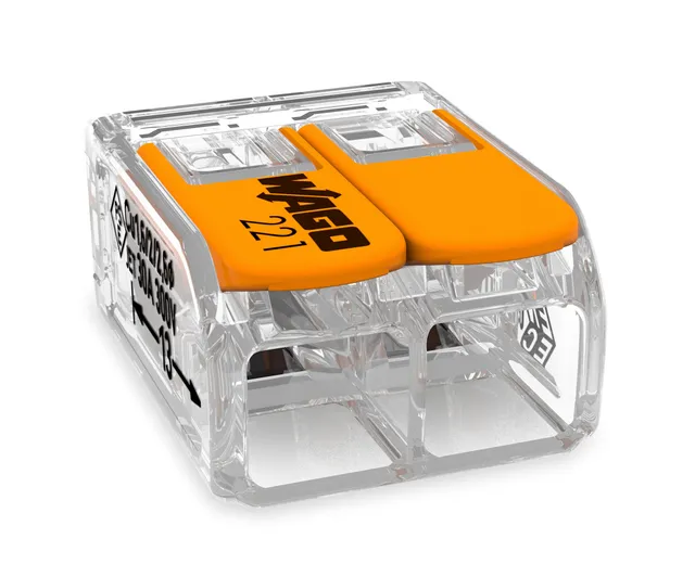 221-612, Rak, 450 V, Orange, Transparent, EN 60664