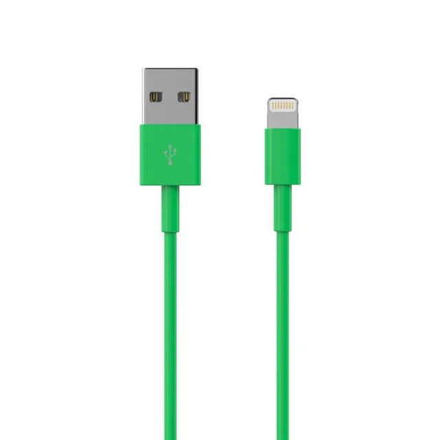 Sinox Lightning-kabel. 1m. grön