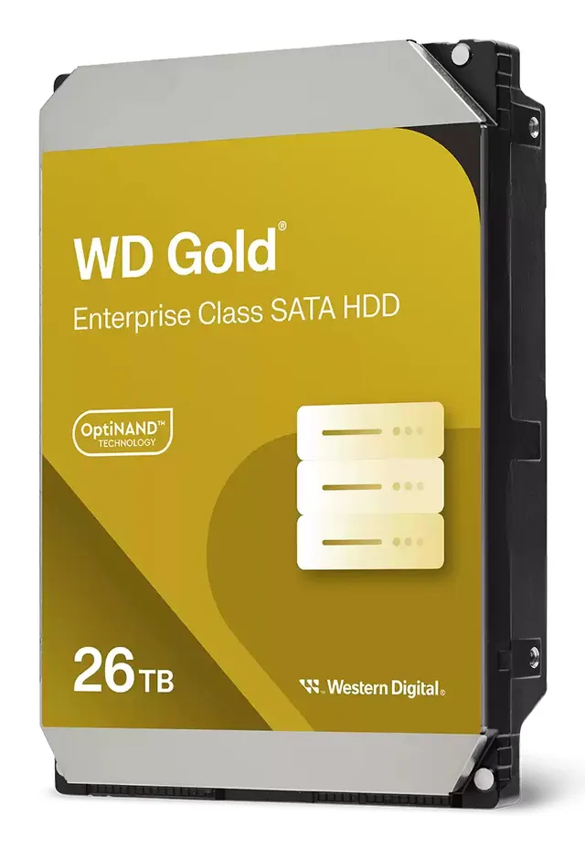 WD Gold WD261KRYZ - Hårddisk - Enterprise - 26 TB - inbyggd - 3.5" - SATA 6Gb/s - 7200 rpm - buffert: 512 MB