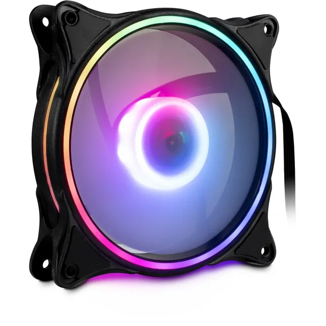 Argus RGB-FAN SET RS-08 - Chassi fläkt - 120mm - Svart