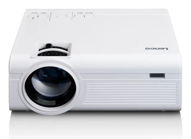 LCD-projektor med hög upplösning, stödjer Full HD 1080P-innehåll Vit