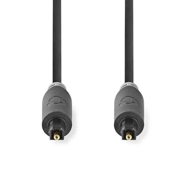 Optisk ljudkabel | TosLink Hane | TosLink Hane | 5.00 m | Rund | PVC | Antracit | Låda