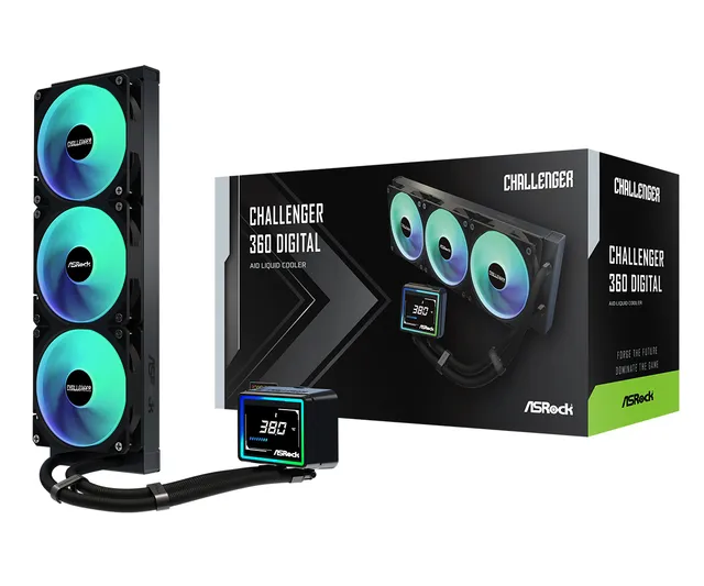 Challenger 360 Digital - Kylsystem med vätska till processorn - Elementstorlek: 360 mm - (för: AM4, AM5, LGA1851, LGA1700) - koppar - 120 mm