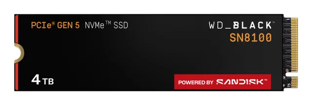 WD_BLACK SN8100 WDS400T1X0M-00CMT0 - SSD - krypterat - 4 TB - inbyggd - M.2 2280 - PCI Express 5.0 x4 (NVMe) - TCG Opal Encryption 2.02