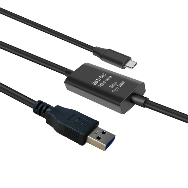 10m USB-A 3.2 GEN1 till USB-C 5Gbps Aktiv förlängningskabel