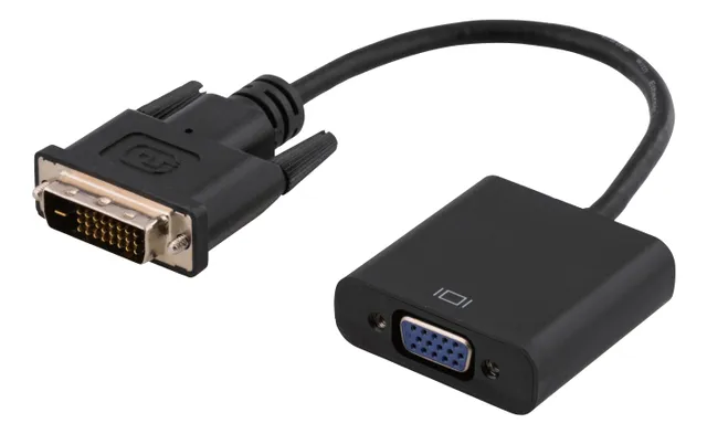 - Videokort - DVI-D (hane) till 15 pin VGA