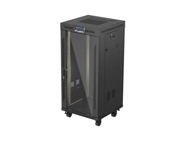 FF01 series V2 - rack - 600 x 600 flat pack with glass door LCD - 24U