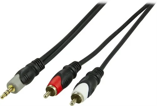 Audiokabel 3,5mm ha - 2xRCA ha 3m