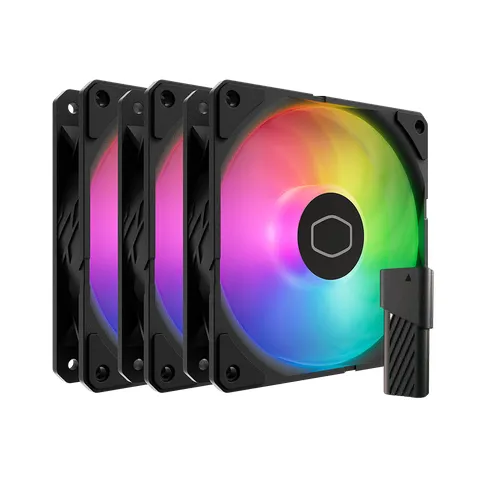 Sickleflow Edge 120 A-RGB 3-pack med kontroll Svart
