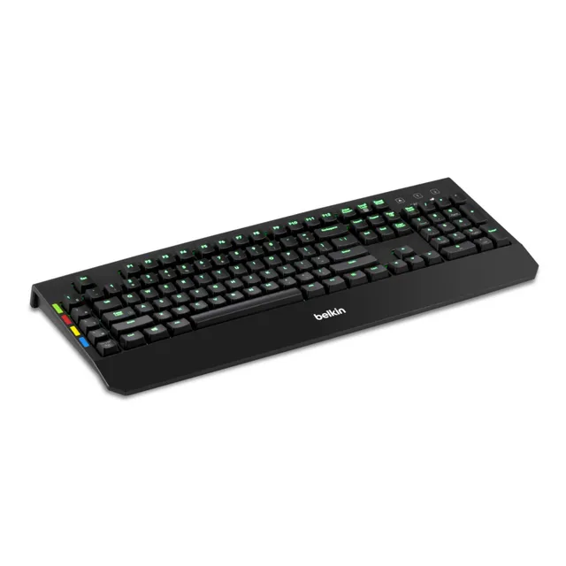 KVM Remote Control with Integrated Keyboard - Tangentbord - bakgrundsbelyst - USB - svart - TAA-kompatibel