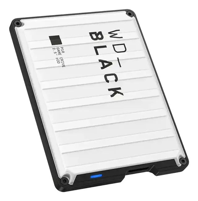 WD_BLACK P10 Game Drive WDBSYM0020BWT - Hårddisk - 2 TB - extern (portabel) - USB 3.2 Gen 1 - vit