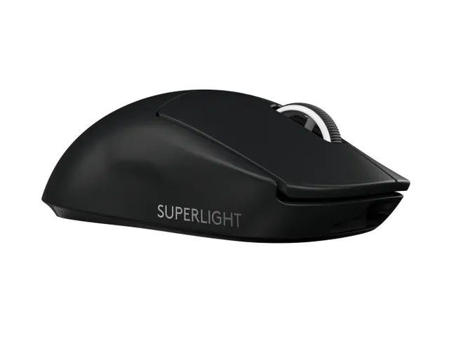 PRO X SUPERLIGHT Wireless Gaming Mouse - Mus - optisk - 5 knappar - trådlös - 2.4 GHz - USB Logitech LIGHTSPEED-mottagare - svart
