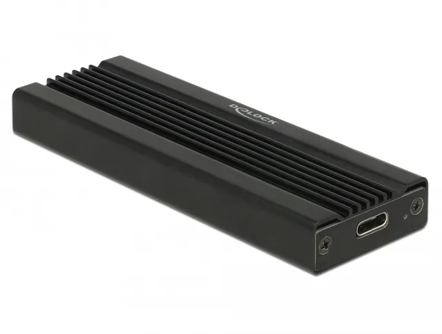 Externt kabinett DeLOCK USB-C till M.2 NVMe PCIe SSD, USB 3.1 Gen 2 10Gbps - Svart