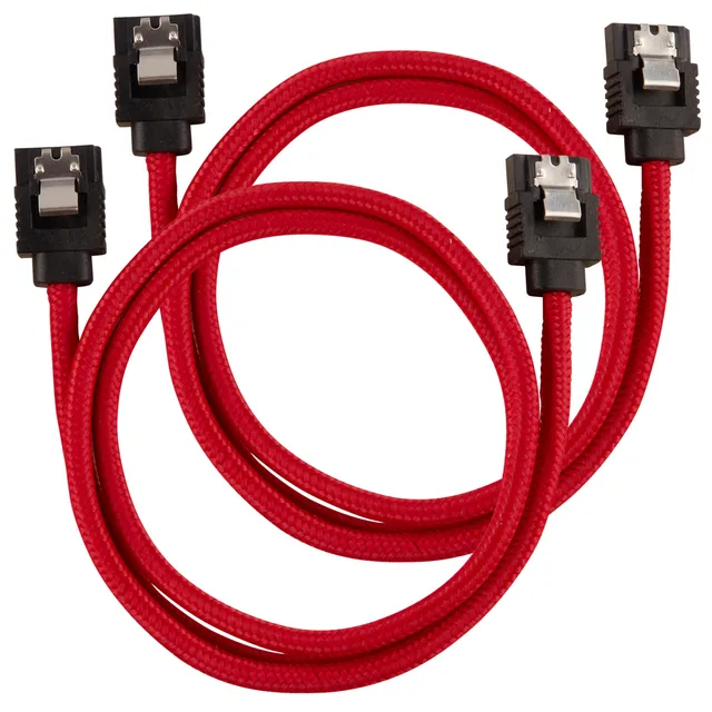SATA-kabel Rak Röd 60cm 2-pack