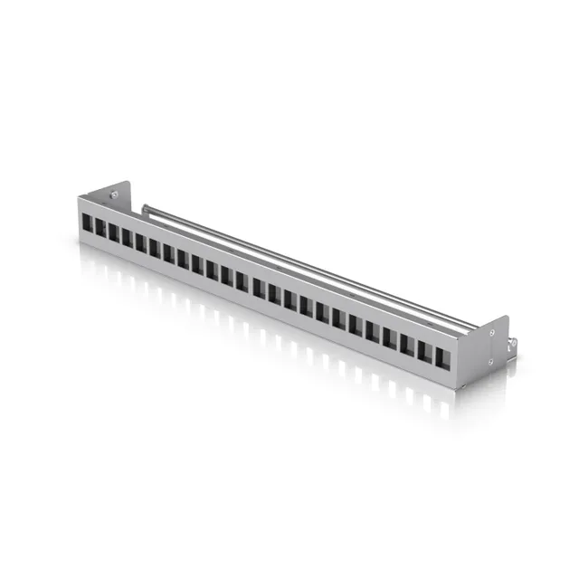 - Blank keystone-patchpanel - rackmontering - 1U - 24 portar