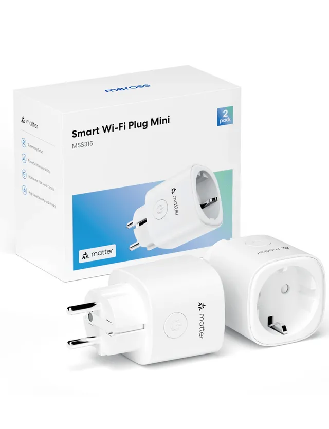 Matter Smart Plug with Enery Monitor (2-Pack)