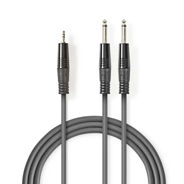2x 6,3 mm till 3,5 mm Stereo 1,5 m