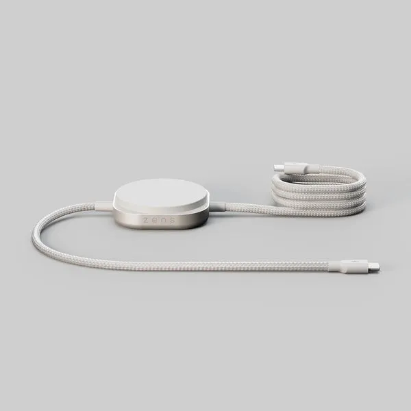 Charging Cable USB C-C Pro 2 - Magnetic Wireless Charger - White